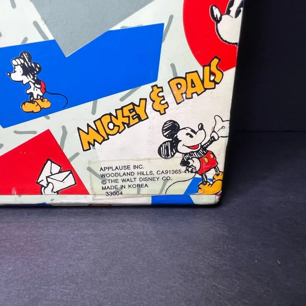 VTG RARE Walt Disney Applause Mickey Mouse File Organizer Storage Box 10 x 14